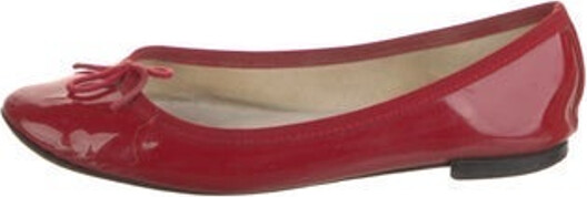 Repetto Patent Leather Ballet Flats Red Grosgrain & Bow Accents Round-Toes Includes Dust Bag | Repetto Patent Leather Bow Accents Ballet Flats in Red, Women's FR 35 | 4