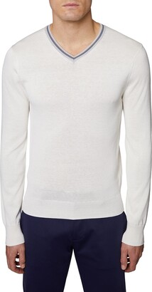 Hickey Freeman Men's Long Sleeve V Neck Sweater