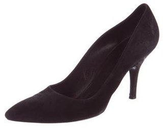 Hermes Pointed-Toe Suede Pumps