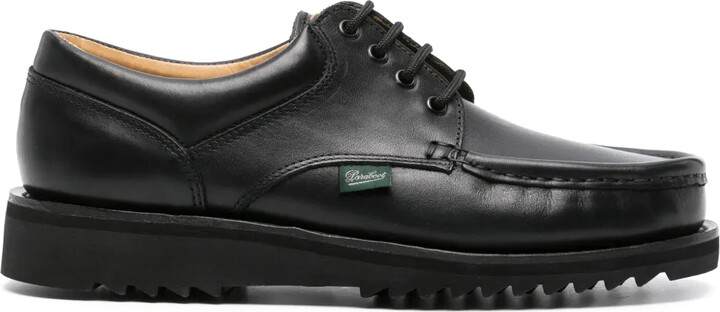 Paraboot Thiers patent leather boat shoes