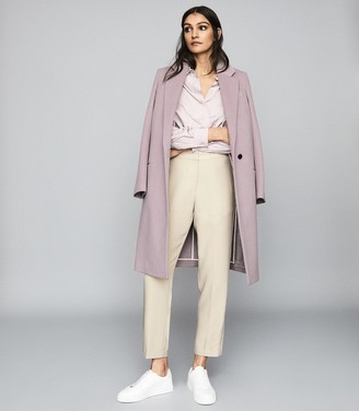 Reiss Rocco - Satin Shirt in Lilac