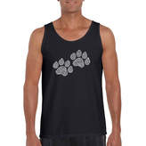 Thumbnail for your product : LOS ANGELES POP ART Los Angeles Pop Art Woof Paw Prints Mens Tank Top Big and Tall
