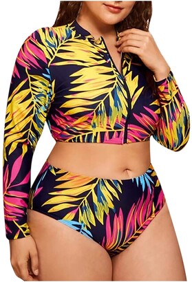 stripe print criss cross back bikini set
