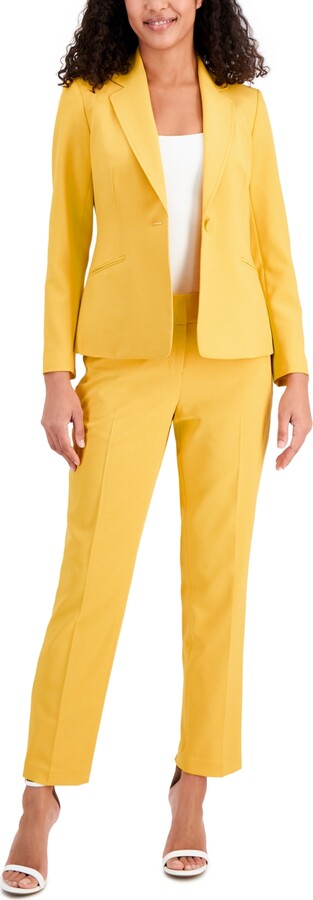 Le Suit Women's Crepe One-Button Pantsuit, Regular & Petite Sizes -  ShopStyle