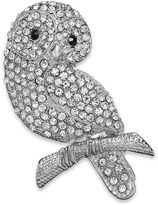 Thumbnail for your product : Charter Club Silver-Tone Crystal Owl Pin