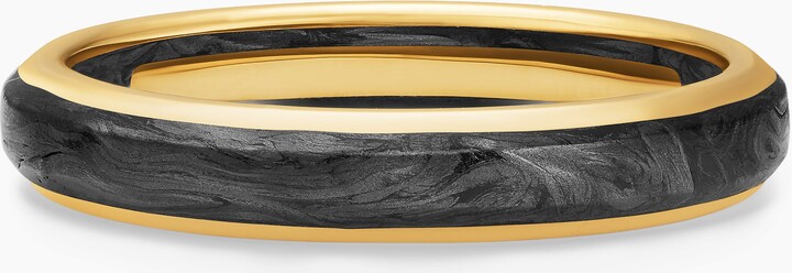 David Yurman Streamline? Band Ring in 18K Yellow Gold with Forged Carbon | Men's | Size 8