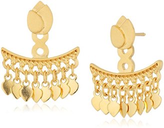 Satya Jewelry Plated Lotus Petals Earrings Jacket