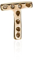 Thumbnail for your product : Loquet 18kt yellow gold T letter diamond charm
