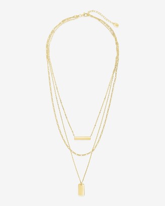 Express Sterling Forever Layered Bar Necklaces