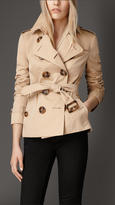 Thumbnail for your product : Burberry Horn-Look Button Gabardine Trench Jacket