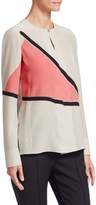 Thumbnail for your product : Akris Linea Printed Silk Blouse