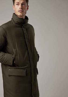 Giorgio Armani Jacket In Water-Repellent Tricotine With Soft Warm Goose Feather Padding