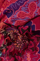 Thumbnail for your product : Anna Sui Zandra Printed Crinkled Silk-Chiffon Maxi Dress