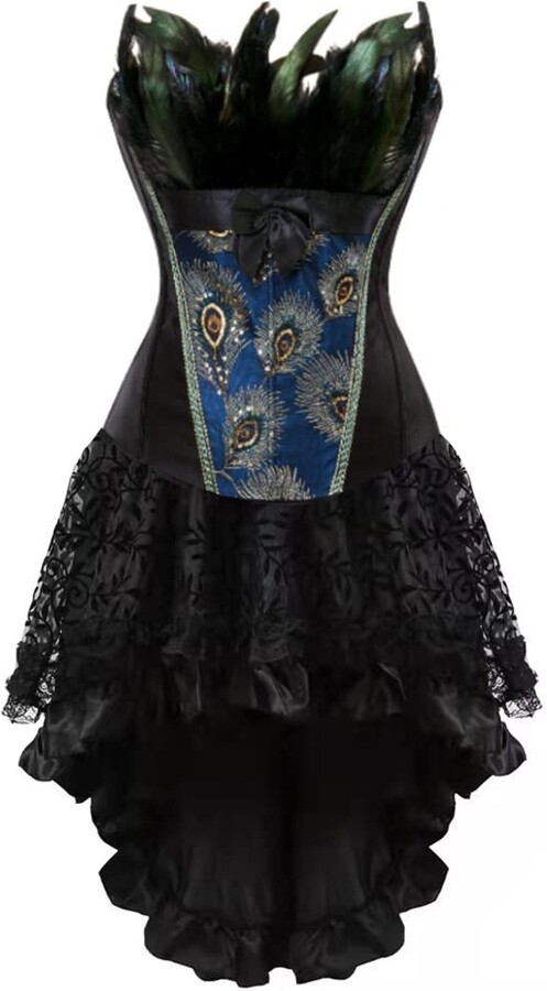 Grebrafan Corset Top For Womens Christmas Halloween Pirate Party Wedding Cosplay Gothic Costumes Plus Size Adjustable Shoulder Strap Laced Up Back 90 Polyester 10 Elastane Bustier
