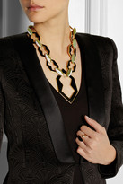 Thumbnail for your product : Eddie Borgo Gold-plated jade and howlite link necklace
