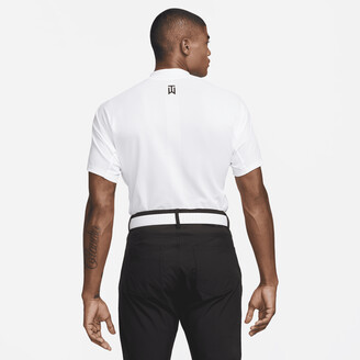 Nike Men's Dri-FIT ADV Tiger Woods Mock-Neck Golf Polo in White