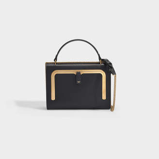 Anya Hindmarch Small Postbox Bag In Black Grained Leather