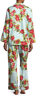 BedHead Hibiscus Classic Pajama Set, Light Blue