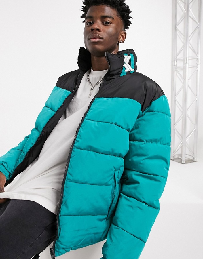 Karl Kani OG Block reversible puffer jacket in turquoise/black - ShopStyle  Outerwear