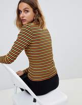 Thumbnail for your product : Reclaimed Vintage inspired stripe roll neck