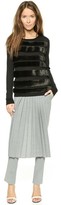 Thumbnail for your product : Tibi Faux Fur Crew Neck Pullover