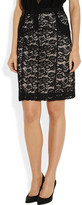 Thumbnail for your product : Nina Ricci Cotton-blend floral-lace pencil skirt