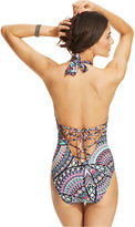 Thumbnail for your product : Bar III Printed Maillot One-Piece Swimsuit