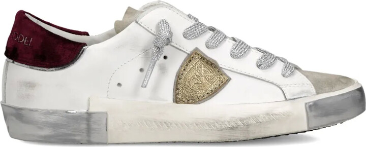 Philippe Model Paris Distressed Leather Low-Top Sneakers