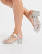 Thumbnail for your product : London Rebel jelly heeled shoes in clear