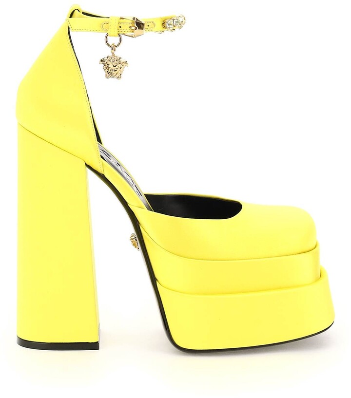 yellow versace heels