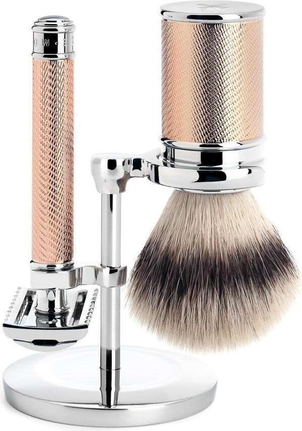 Mühle Rosegold Silvertip Fiber & Open Comb Safety Razor Shaving Set