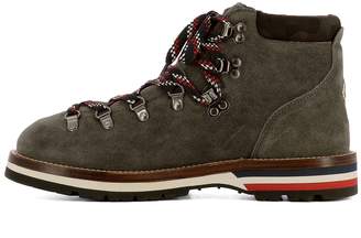 Moncler Grey Suede Ankle Boots