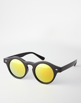Thumbnail for your product : Trip Retro Round Mirror Sunglasses - Black mirror