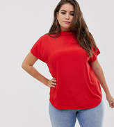Thumbnail for your product : ASOS Curve DESIGN Curve short sleeve high neck top