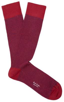 Paul Smith Melange Stretch Cotton Socks - Mens - Red