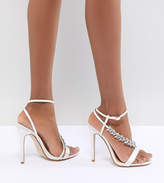 Thumbnail for your product : Be Mine Bridal Lila Ivory Satin Embellished Sandals