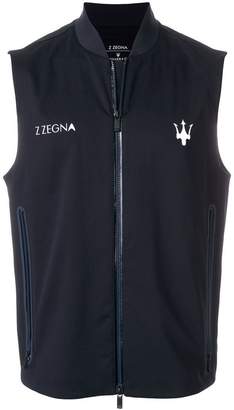 Ermenegildo Zegna logo zipped gilet