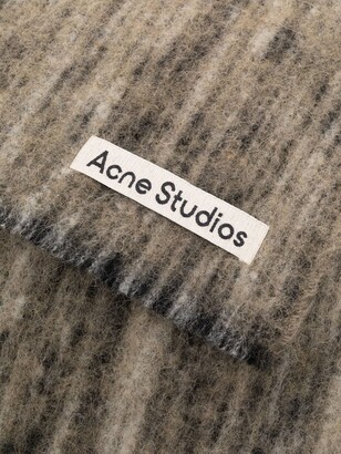 Acne Studios Logo Patch Knitted Scarf