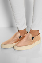 Thumbnail for your product : Common Projects Metallic leather slip-on sneakers