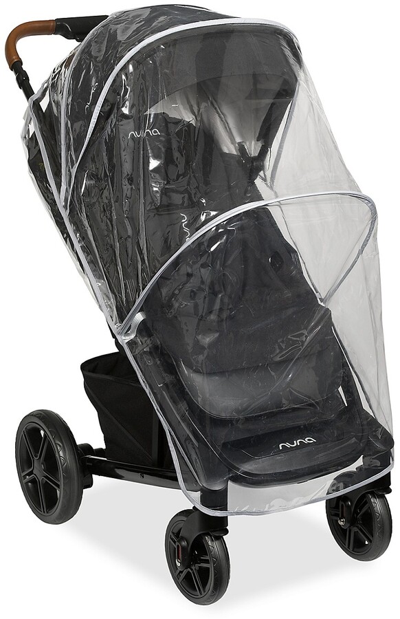 fuguzhu Baby Stroller Cover Universal Fit Foldable Linen Cloth Baby Stroller Rain Cover Dust Wind Shield Pram Accessory Zipper Window Design Blue