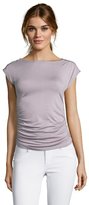 Thumbnail for your product : Wyatt smoke lilac jersey knit zip shoulder top