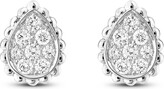 Thumbnail for your product : Boucheron 18kt white gold Serpent Bohème diamonds XS motif teardrop stud earrings