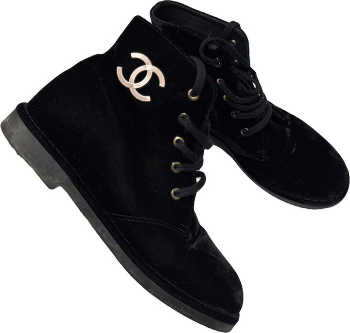 Chanel Velvet boots ShopStyle