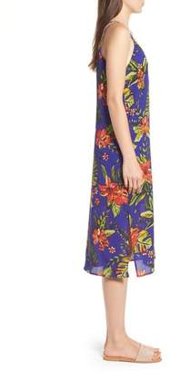 Lush Strappy Floral Print Midi Dress