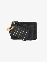 Fendi Black Triplette Leather clutch bag