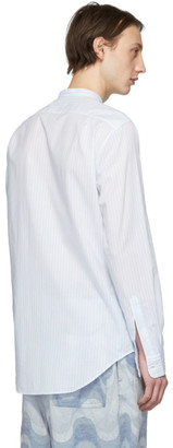 Dries Van Noten Blue and White Claver Shirt
