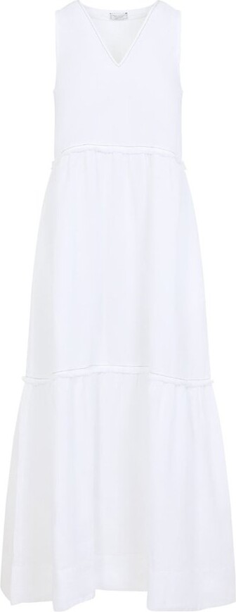 Peserico Sleeveless V-Neck Long Dress