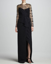 Thumbnail for your product : J. Mendel Ottoman & Lace Gown