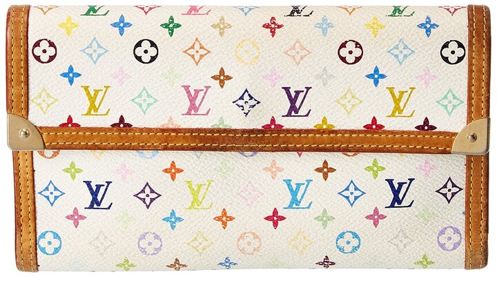 Louis Vuitton White Monogram Multicolore Canvas International Wallet  (Authentic Pre-Owned) - ShopStyle