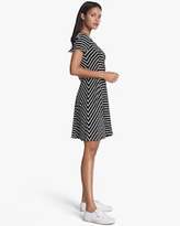 Thumbnail for your product : White House Black Market Cap-Sleeve Stripe Trapeze Knit Dress
